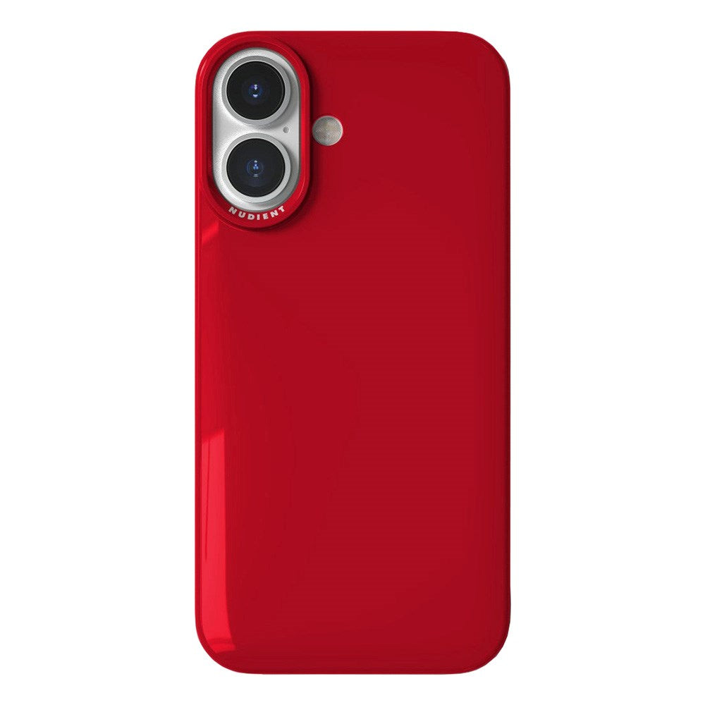 Nudient Thin Case iPhone 16 Case - MagSafe Compatible - Cherry Red Gloss