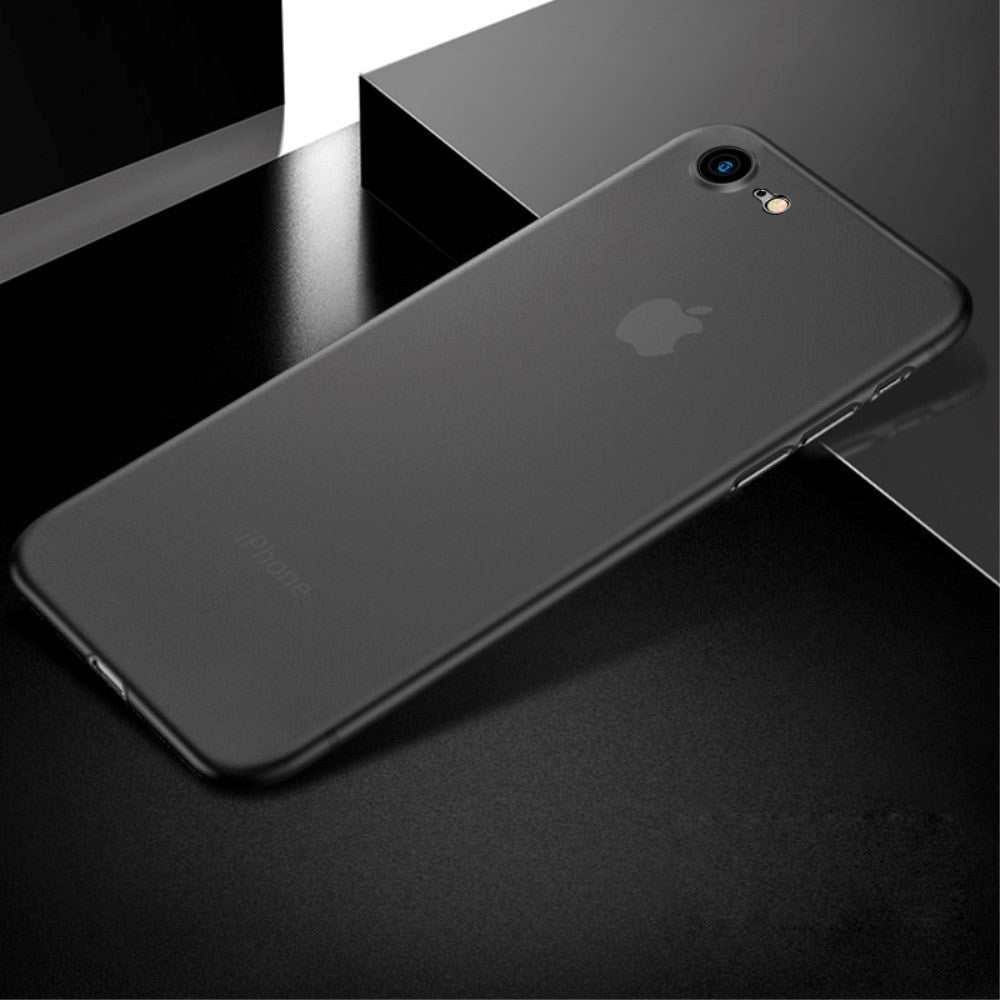 iPhone SE (2022 / 2020) / 8 / 7 X-Level Ultra Thin Matte Plastic Case - Transparent Black
