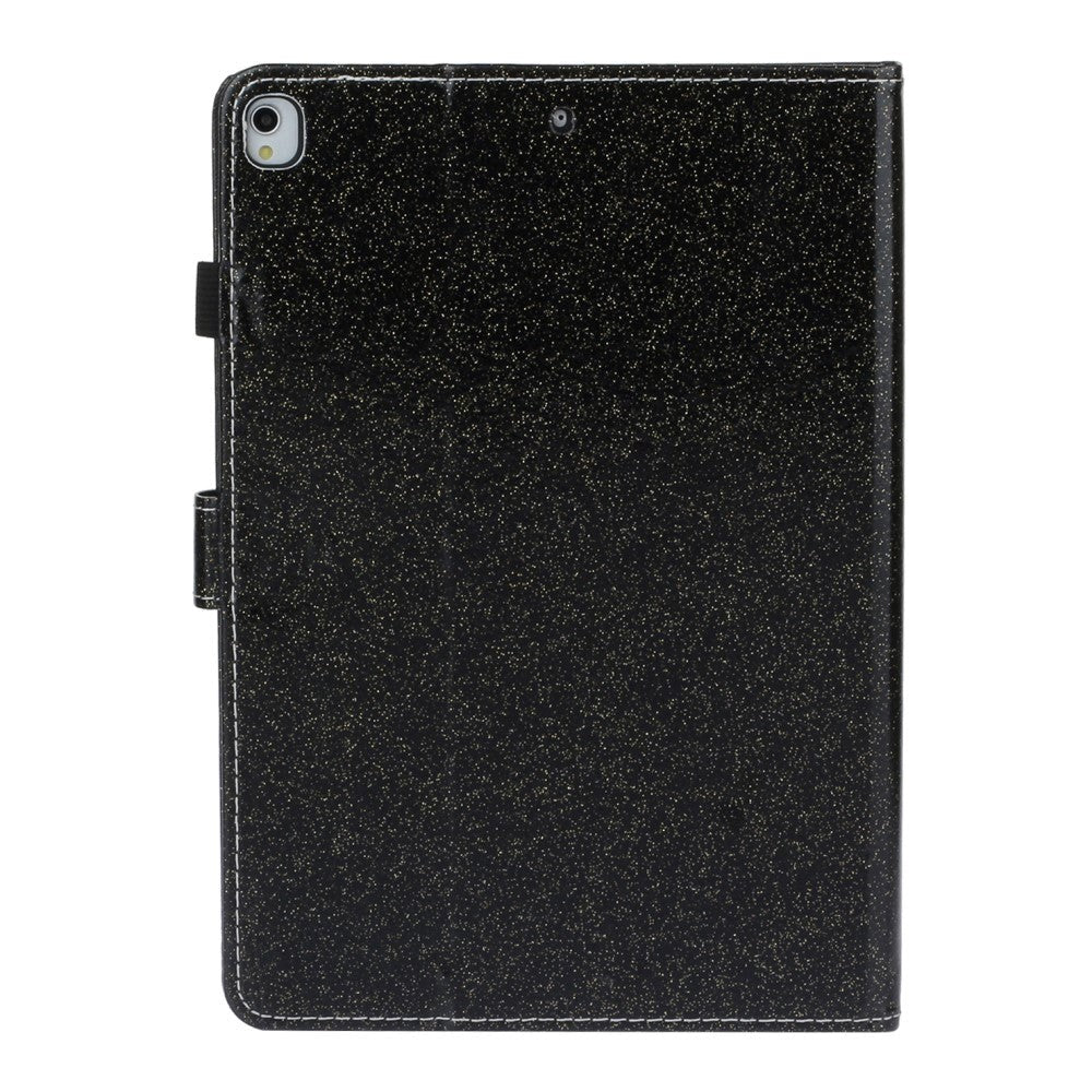 iPad 10.2" (2021 / 2020 / 2019) Glitter Case w. Flip Stand & Card Holder - Glitter Black