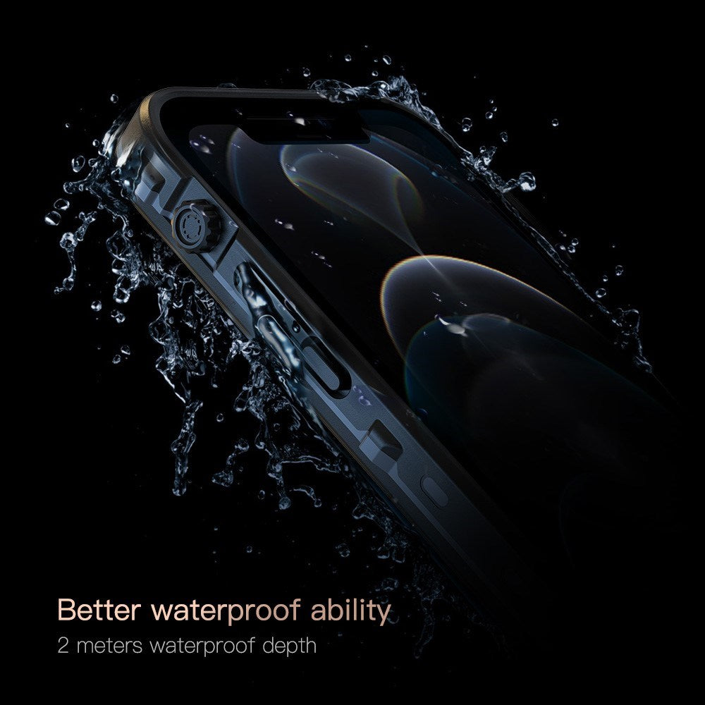 iPhone 12 Redpepper IP68 Waterproof Case - MagSafe Compatible - Black / Transparent
