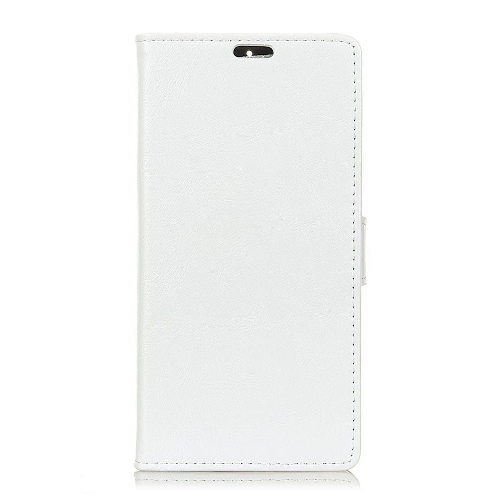 Samsung Galaxy A9 2018 PU Leather Flip Case w. Stand and Card Holder - White