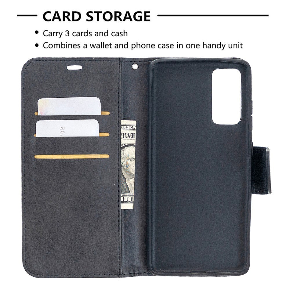 EIDERWOOD Samsung Galaxy S20 FE / S20 FE (5G) Faux Leather Flip Case with Stand & Wallet - Black