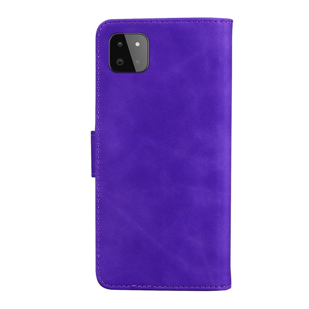 EIDERWOOD Samsung Galaxy A22 (5G) Faux Leather Flip Case with Cardholder & Stand Function - Purple