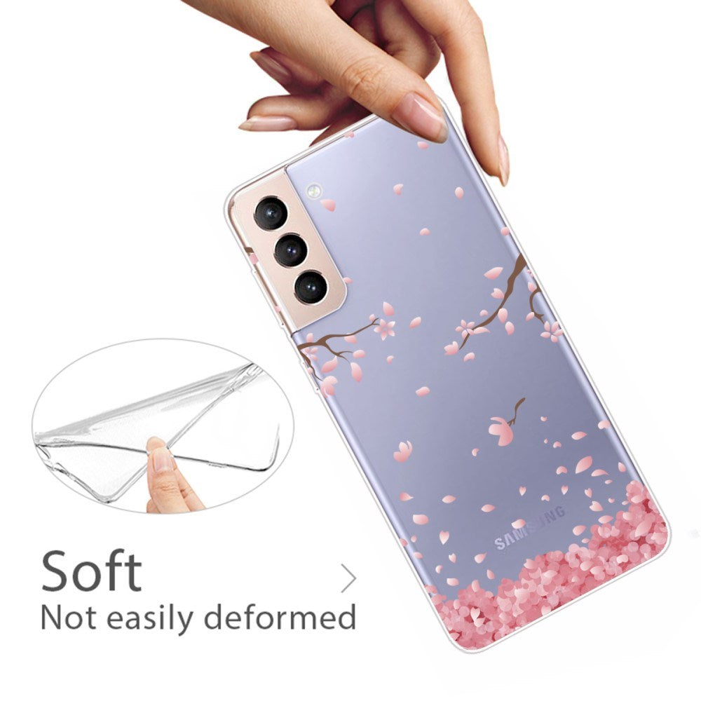 EIDERWOOD Samsung Galaxy S22+ (Plus) Flexible Plastic Case with Beautiful Motif - Purple Sky & Pink Tree