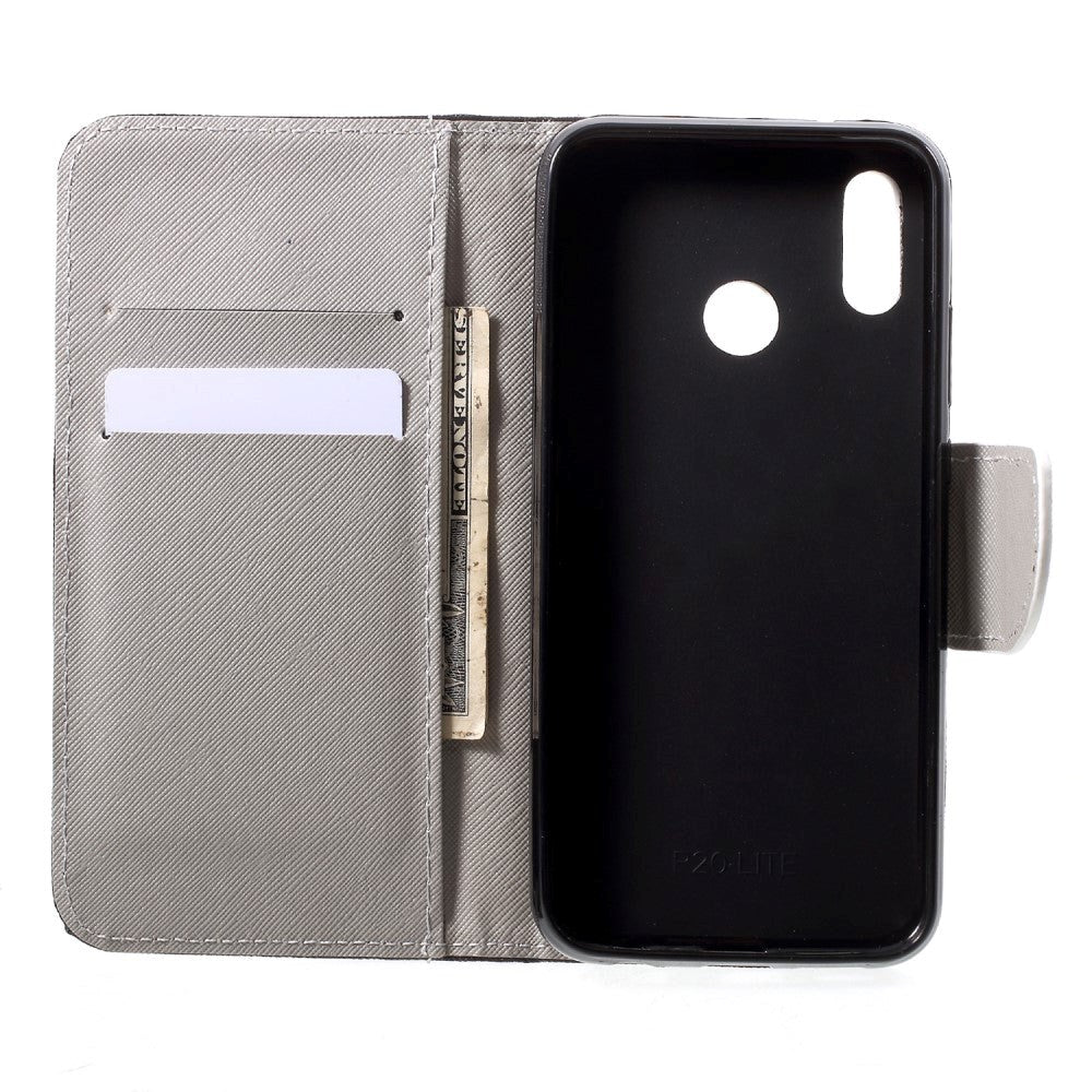 Huawei P20 Lite Leather Wallet Case & Print - Eiffel Tower