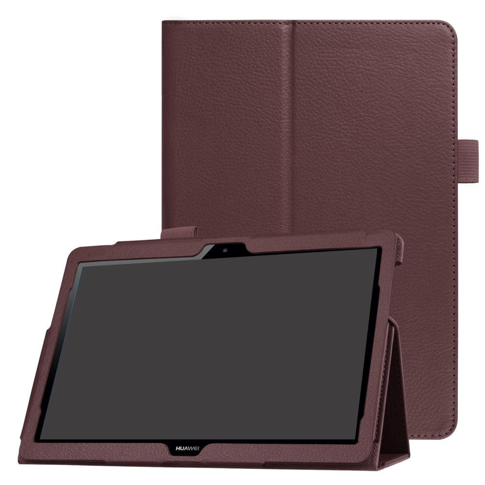 Huawei MediaPad T3 10 9.6" Leather Case w. Flip Stand Brown