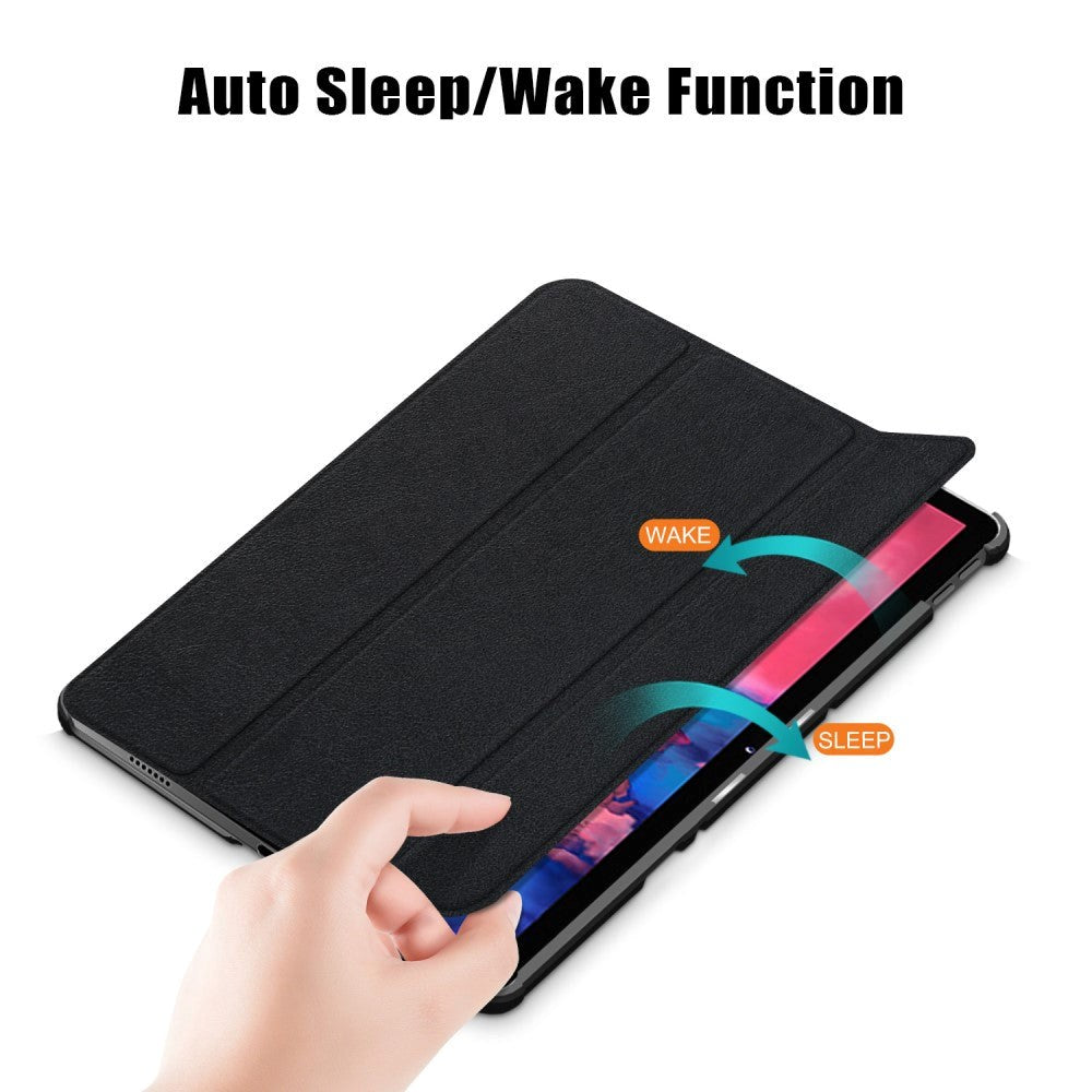 Lenovo Tab P11 / P11 (5G) / P11 Plus Tri-fold Flip Case with Sleep / Wake-Up Function - Black