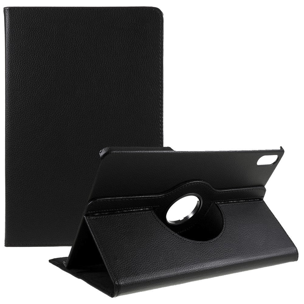 Lenovo Tab P12 Pro Leather Case w. 360 Degree Stand Function - Black
