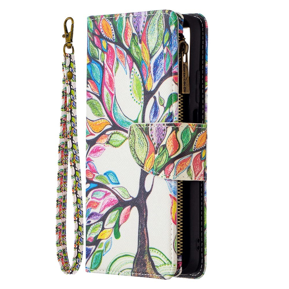 Xiaomi Poco M3 Leather Case w. Large Wallet - Colorful Wood