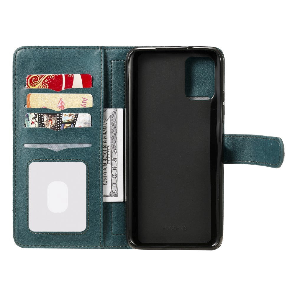 Xiaomi Poco M3 Flip Leather Case w. Extra Card Holder - Green