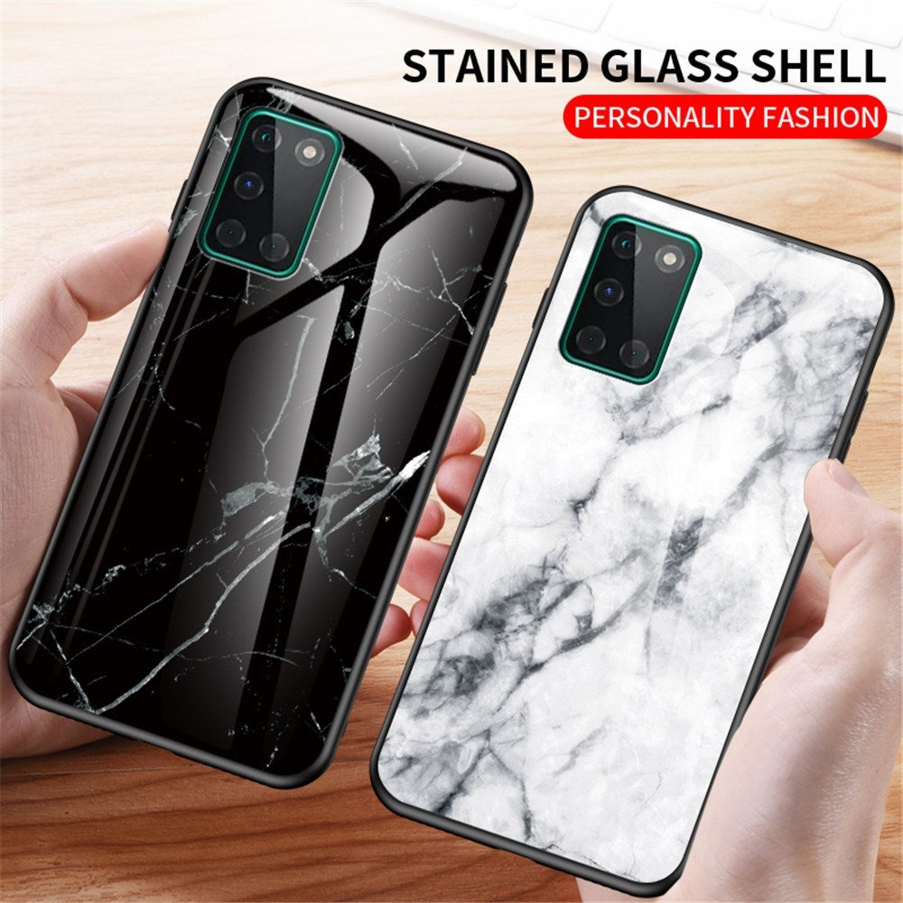 EIDERWOOD OnePlus 8T Hybrid Marble Case with Glass Back - Black