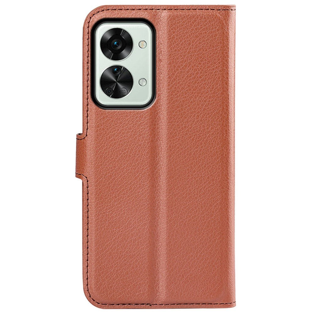 EIDERWOOD OnePlus Nord 2T (5G) Faux Leather Flip Case with Cardholder & Stand Function - Brown