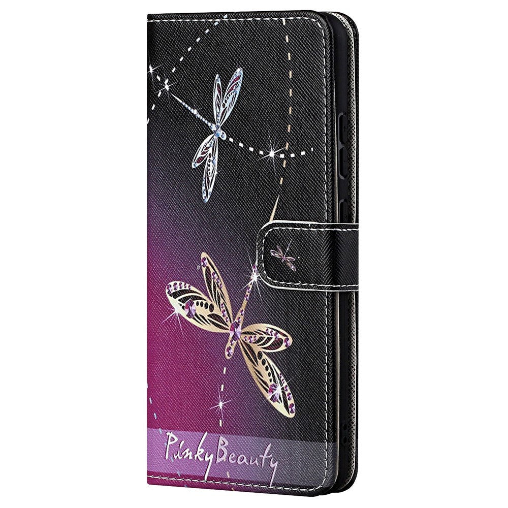 Nokia G21 / G11 Leather Wallet Case and Print - Dragonflies