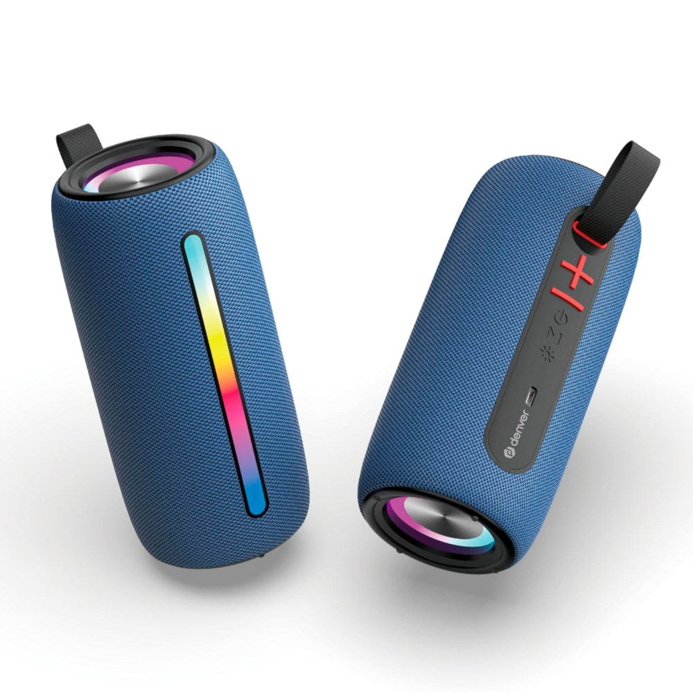 Denver Wireless Bluetooth Speaker with Built-in Dynamic Light - Blue