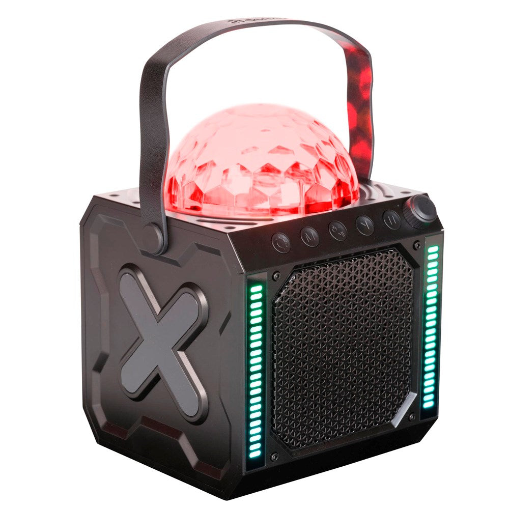 Denver Wireless Bluetooth Speaker with Disco Lights & Microphone - Black