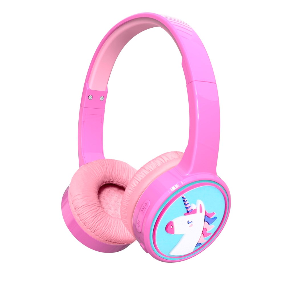 Denver Wireless On-Ear Headphones for Kids - Sound Limiting - Pink