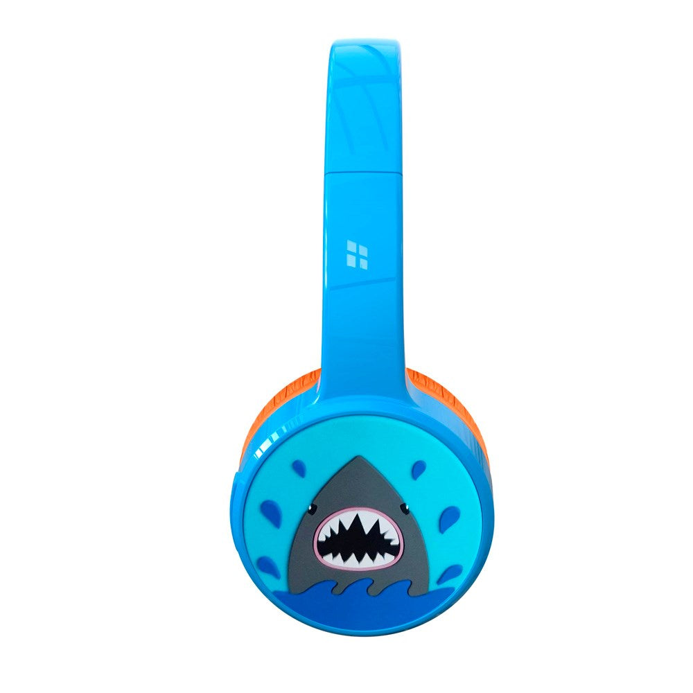 Denver Wireless On-Ear Headphones for Kids - Sound Limiting - Blue / Orange