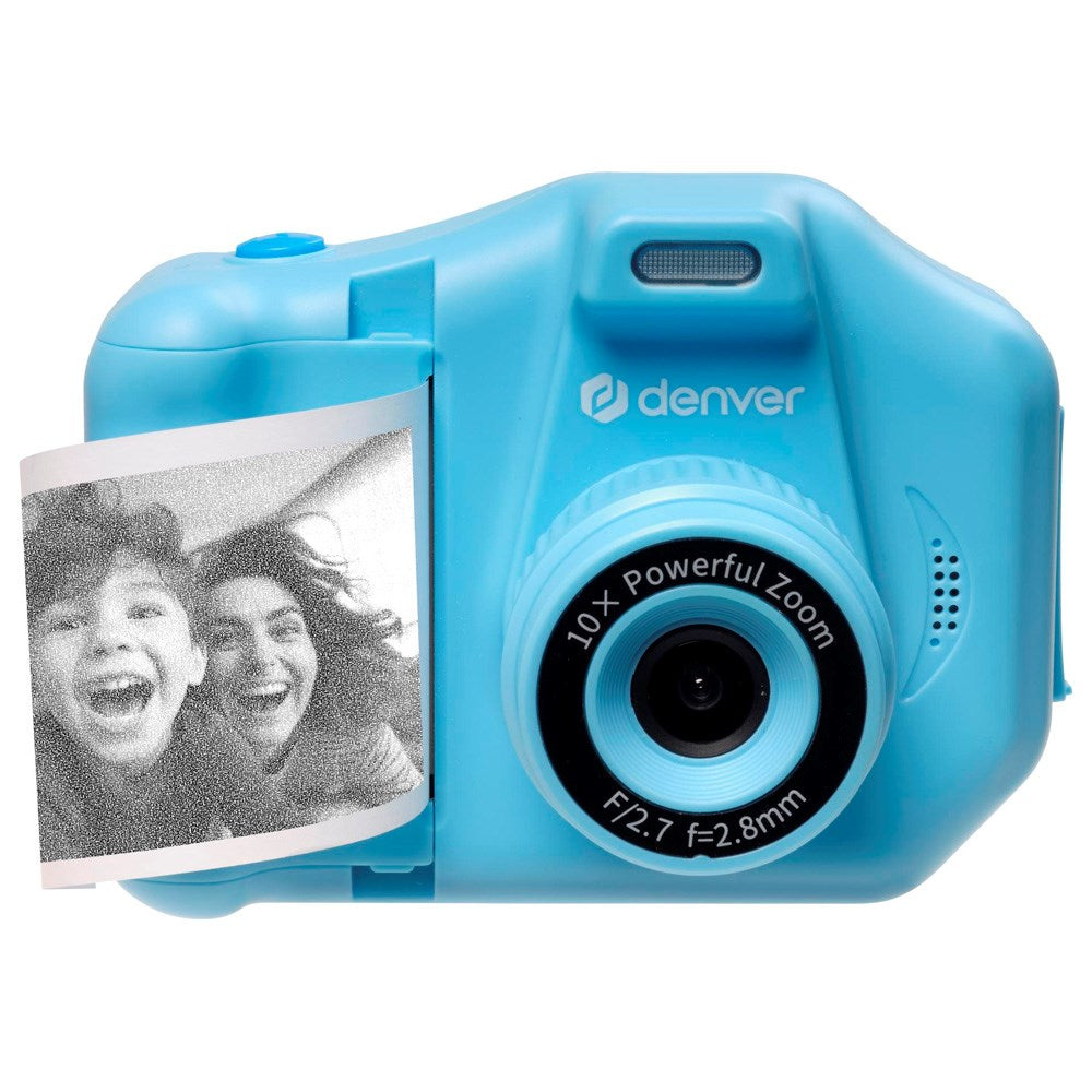 Denver Digital Camera for Kids with Thermal Printer - incl. MicroSD Card & Printer Paper - Blue