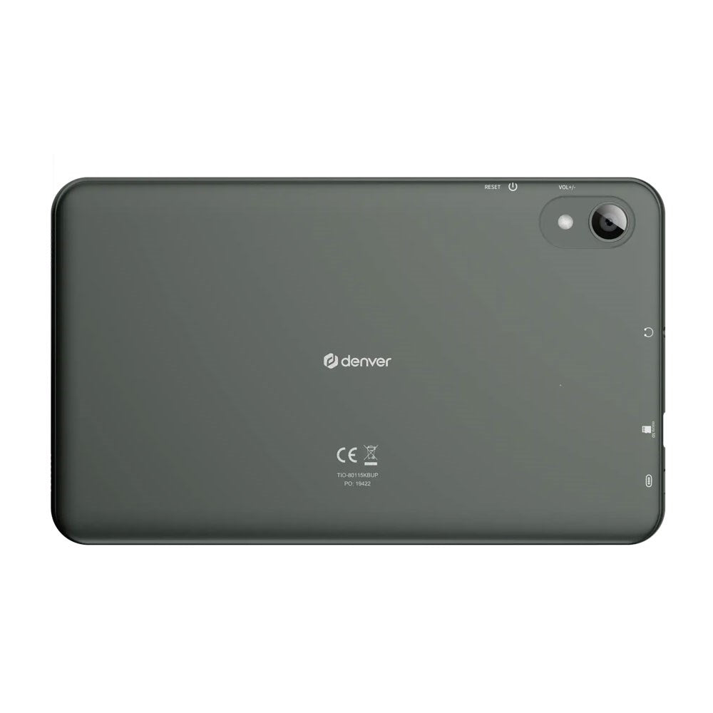 Denver TIO-80115KBUP Children's Tablet 8" with Android 16 - incl. 2 x Children's Cases - 4 RAM & 64 GB - 4,000mAh - Grey / Pink / Blue
