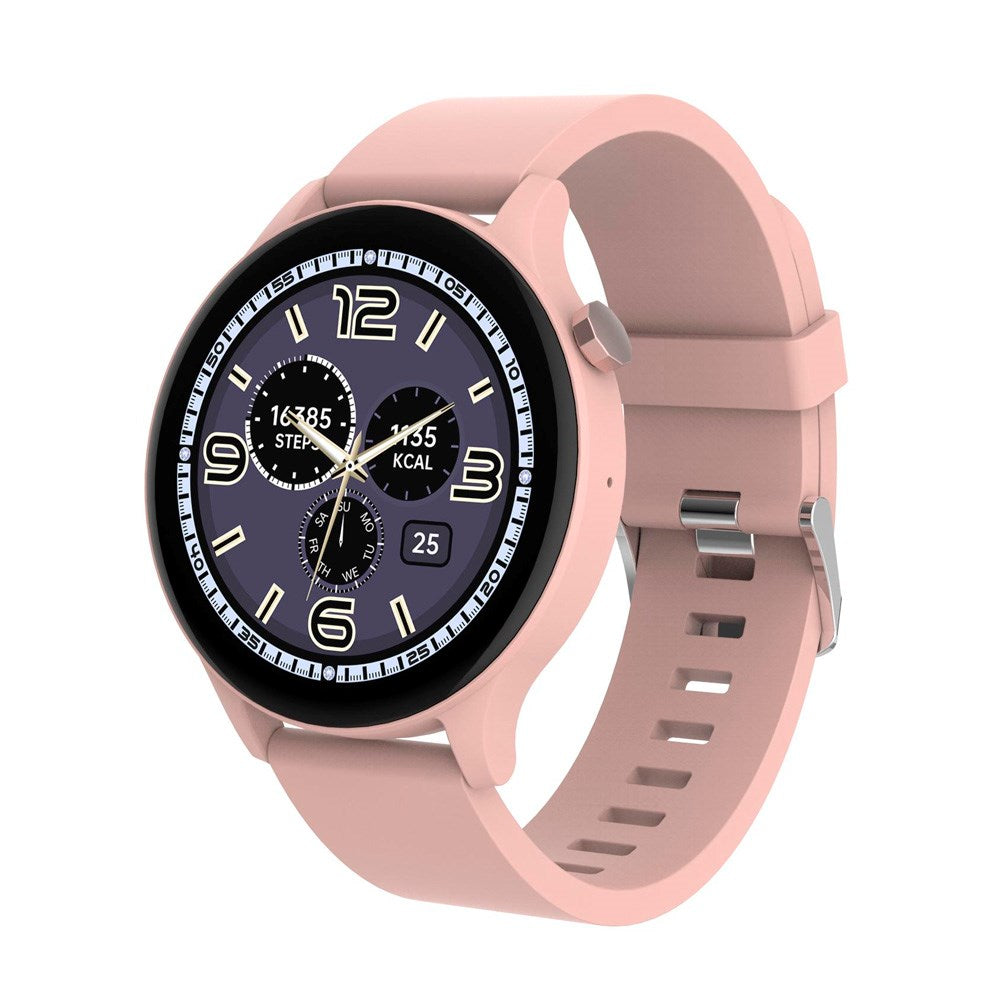 Denver SWC-338 Bluetooth Smartwatch with Built-in Health Tracking & Voice Control - Pink