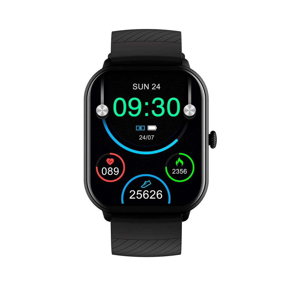 Denver SWC-187 Bluetooth Smartwatch with Health Tracking & Voice Control - Black