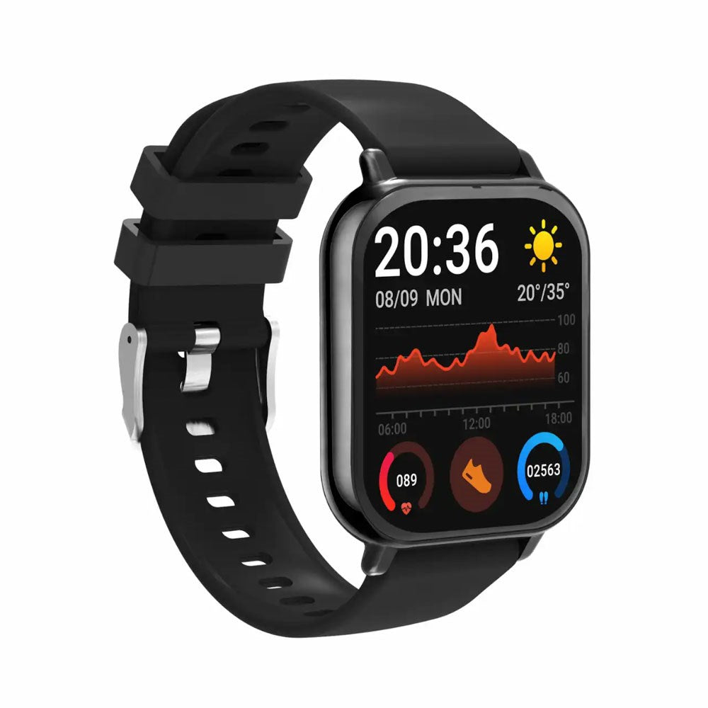 Denver SWC-176B Smartwatch with Sleep and Fitness Tracker - Silicone Strap - Black