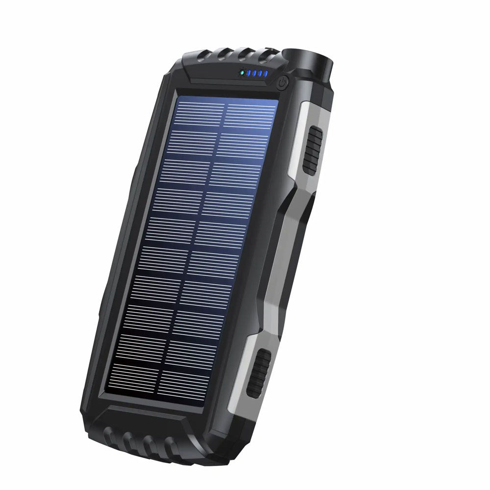 Denver PSO-20010 Solar 20.000mAh PowerBank with USB-A & USB-C - Black