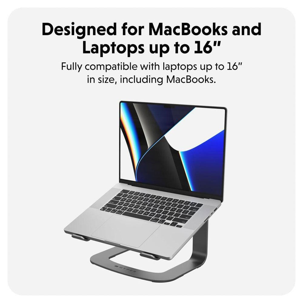 Hyper HyperSpace Ergonomic Laptop Stand - Space Grey