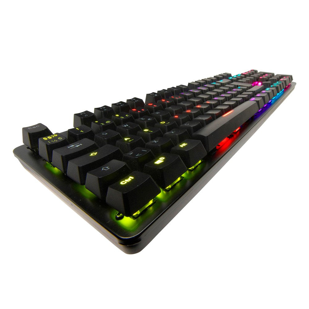Denver GKK-330 Mechanical Gaming Keyboard with USB Cable & RGB Light - Nordic Layout - Black
