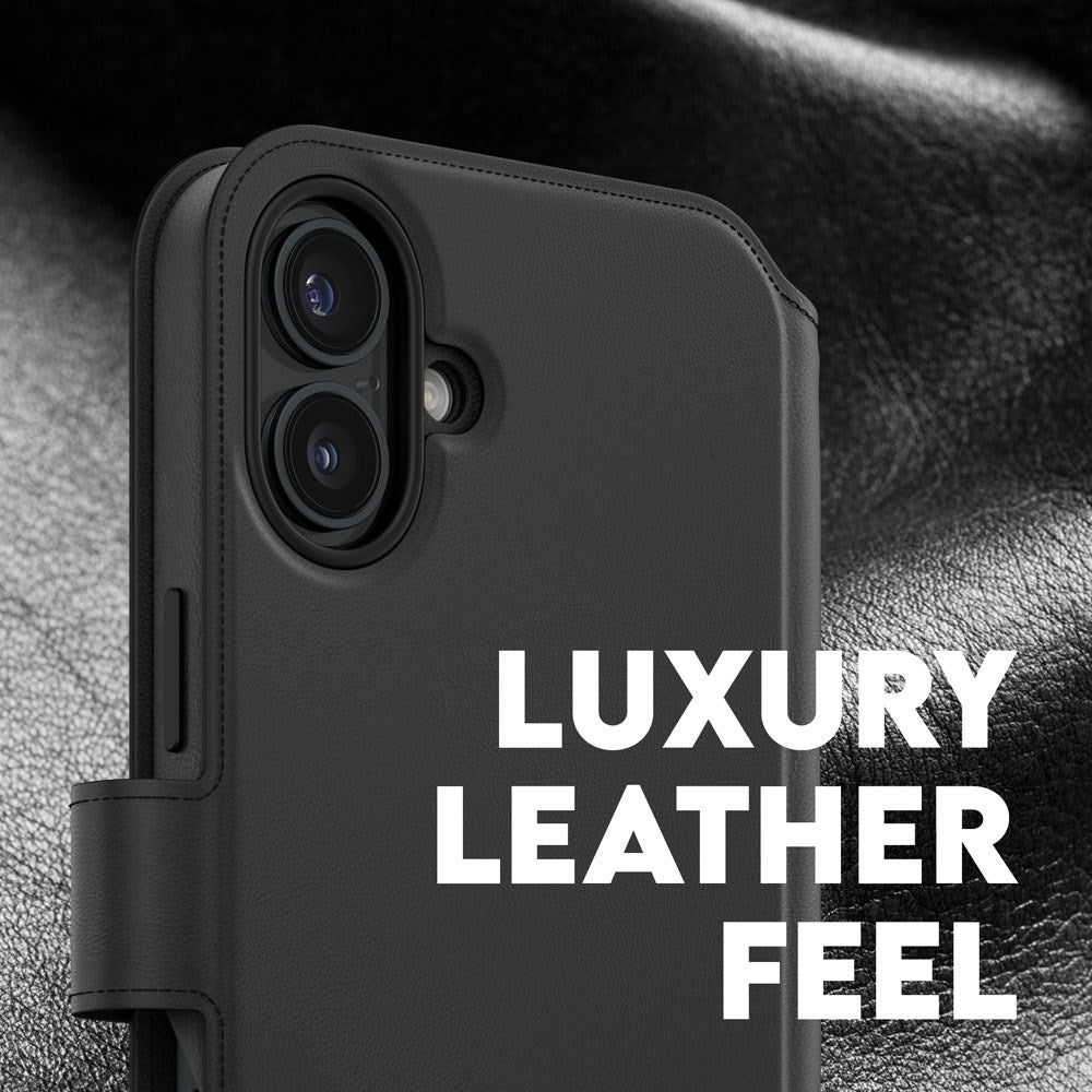 CARE by PanzerGlass iPhone 16 Plus Feature Tango 2-in-1 Flip Case with Wallet - Black