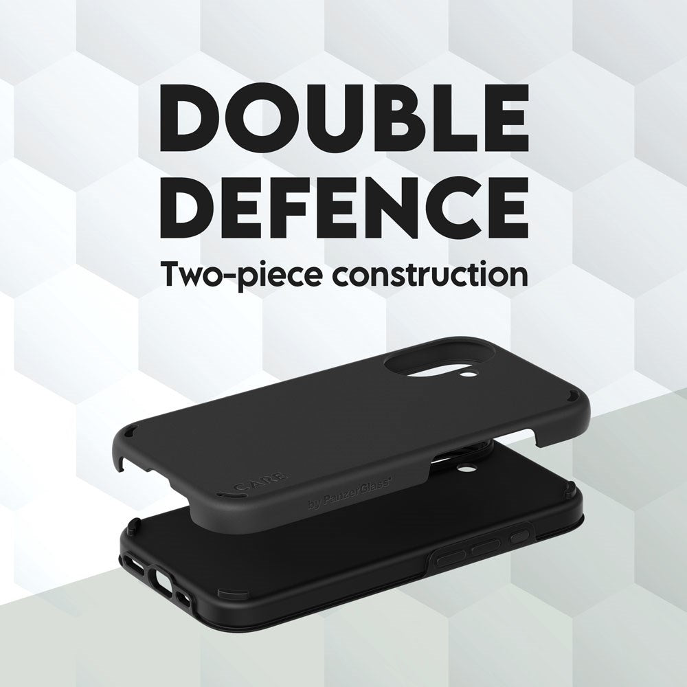 CARE by PanzerGlass iPhone 16 Feature Double Defence Case - Black