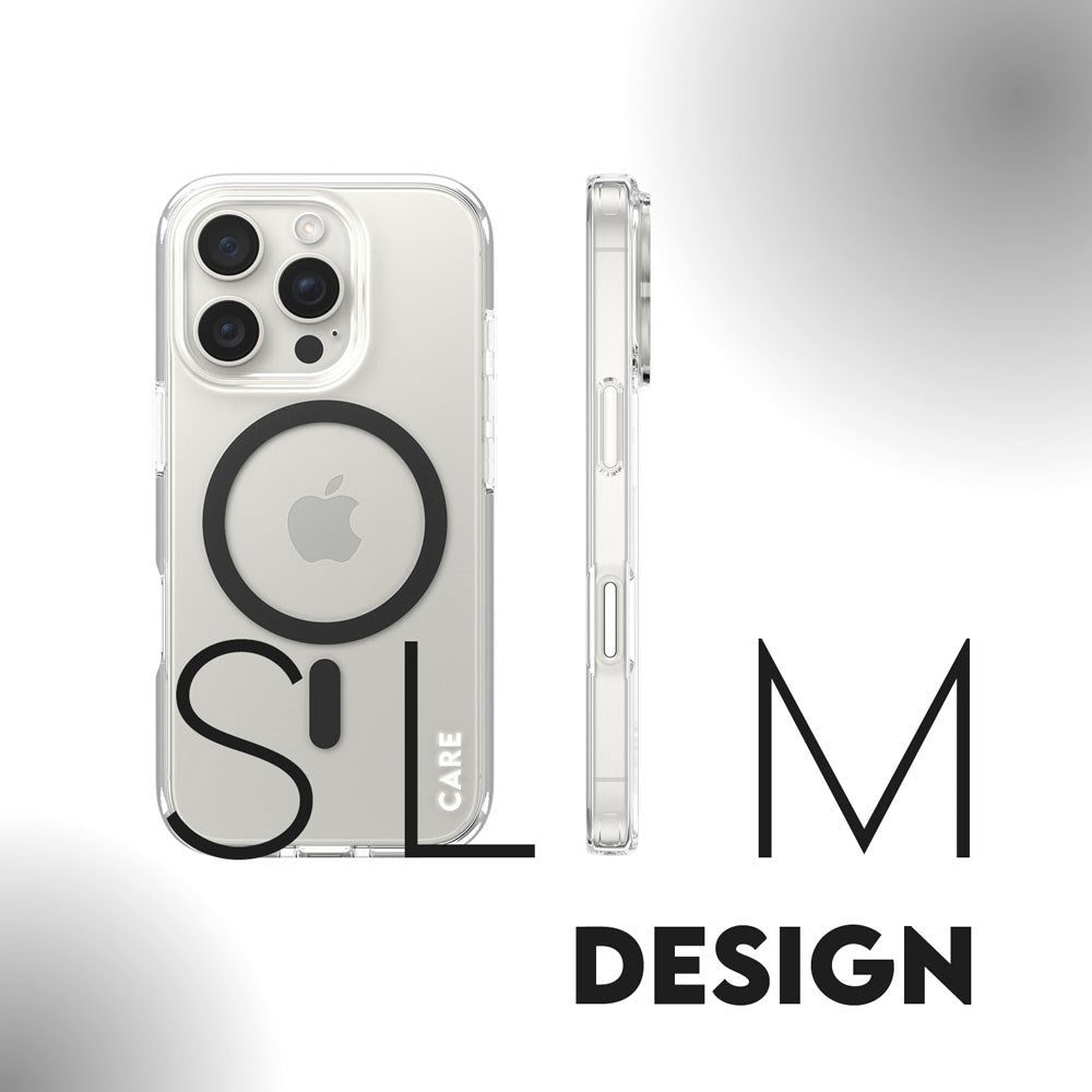 CARE by PanzerGlass iPhone 16 Pro FLAGSHIP Urban Combat Case - MagSafe Compatible - Transparent / Black