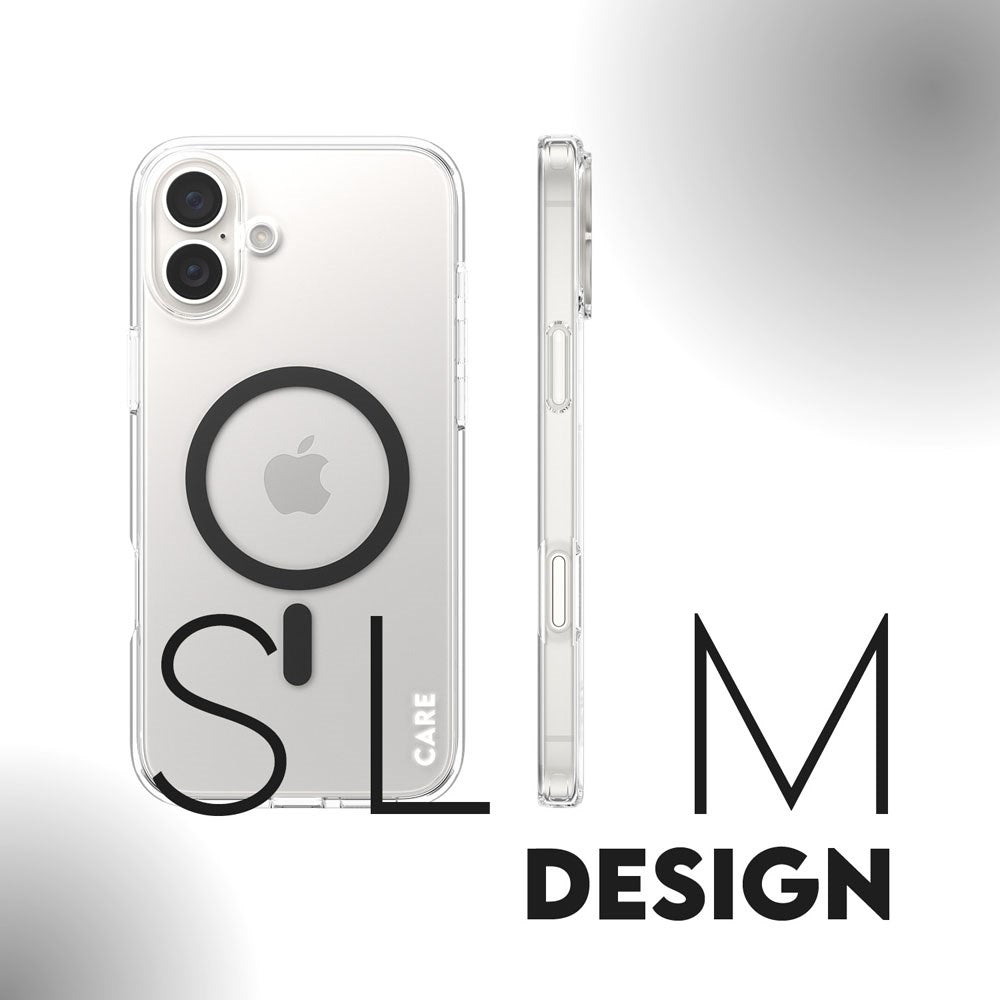 CARE by PanzerGlass iPhone 16 Plus FLAGSHIP Urban Combat Case - MagSafe Compatible - Transparent / Black