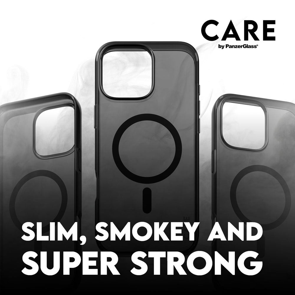 CARE by PanzerGlass iPhone 16 Pro FLAGSHIP Urban Combat Case - MagSafe Compatible - Smokey / Black