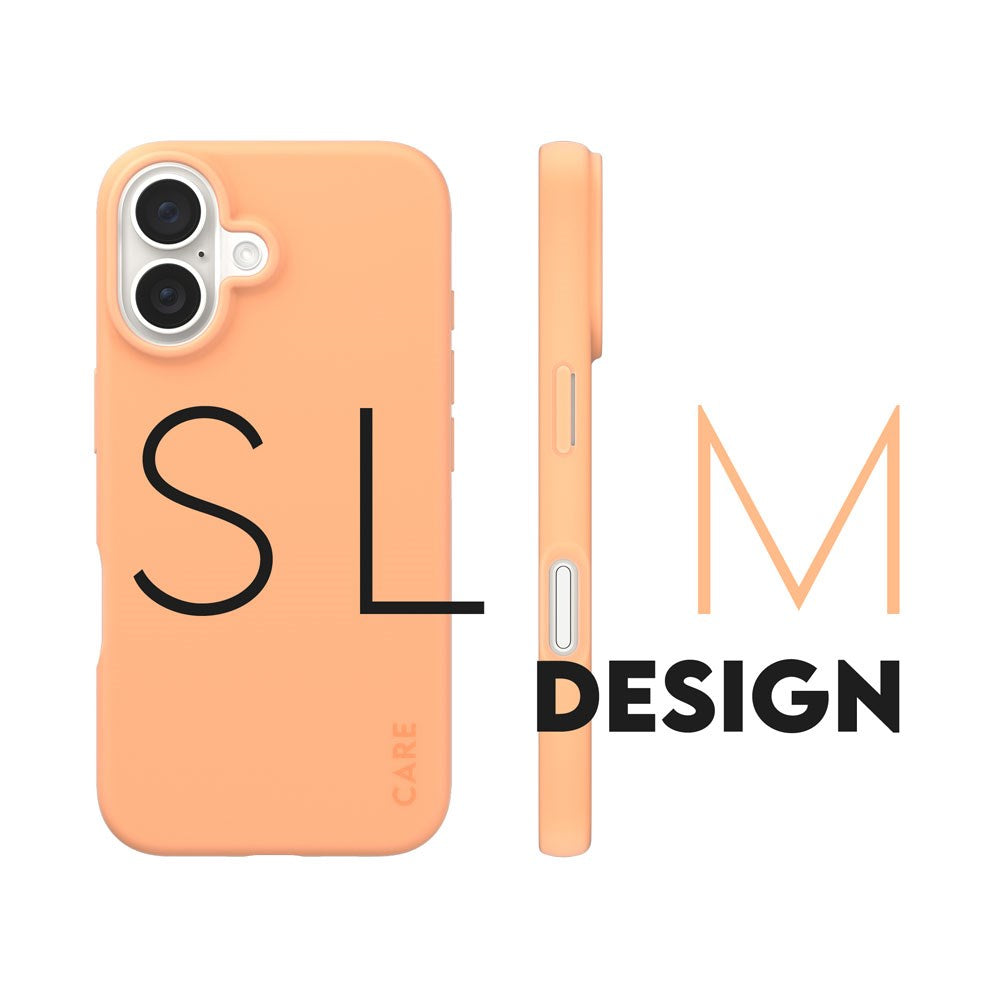 CARE by PanzerGlass iPhone 16 FASHION Fearlessly Fashionable Case - Peach Fuzz