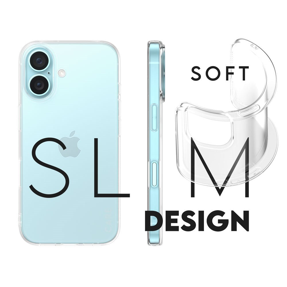 CARE by PanzerGlass iPhone 16 FASHION X-Ray Soft Basic Case - Transparent