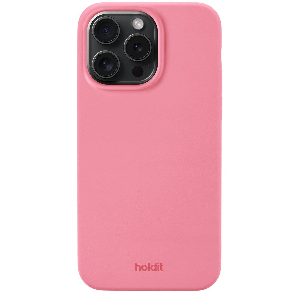 Holdit iPhone 15 Pro Max Soft Touch Silikone Case -
Rouge Pink