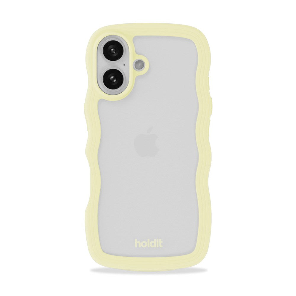 Holdit iPhone 16 Wavy Case - Lemonade / Transparent