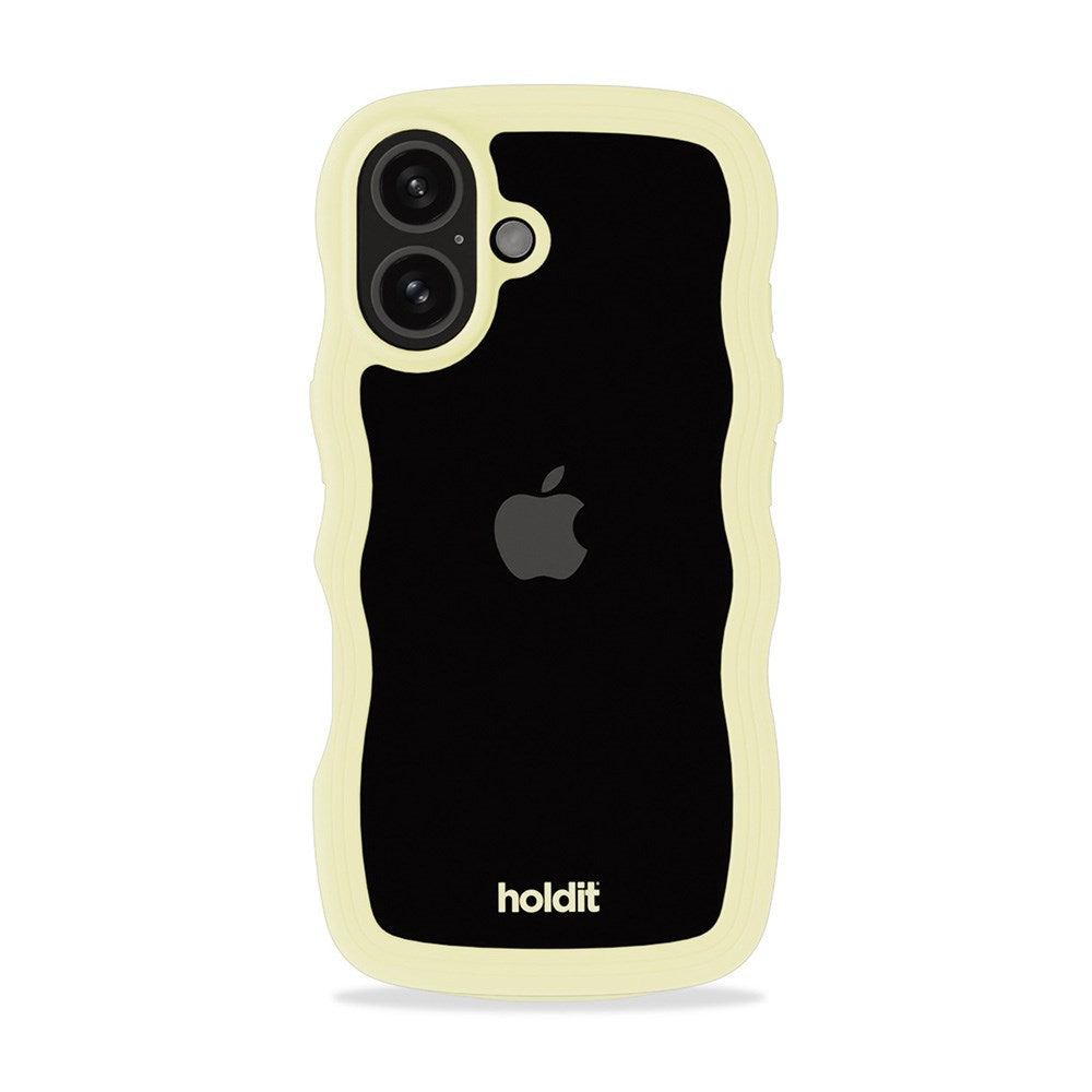 Holdit iPhone 16 Wavy Case - Lemonade / Transparent