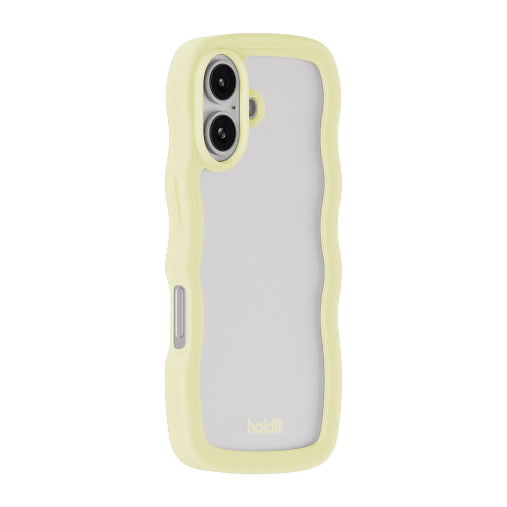 Holdit iPhone 16 Wavy Case - Lemonade / Transparent