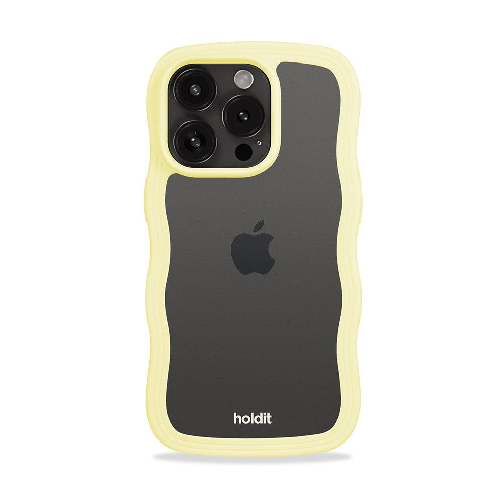Holdit iPhone 15 Pro Max Wavy Case - Lemonade / Transparent