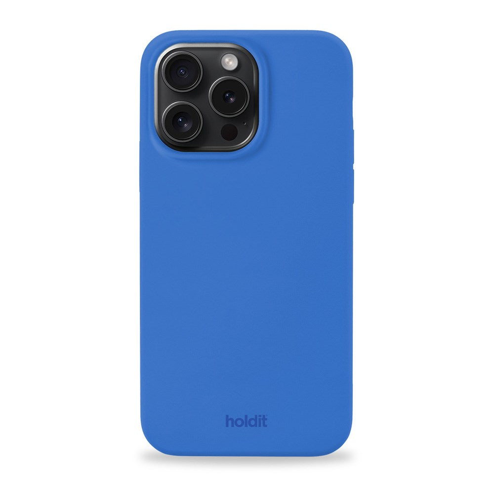 Holdit iPhone 15 Pro Soft Touch Silikone Case - Sky Blue
