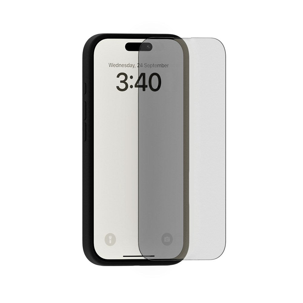 iPhone 16 Pro Max Holdit Tempered Glass 9H Screen Protection with Privacy Function - Transparent