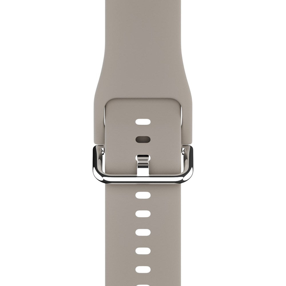 Apple Watch (38/40/SE/41/42mm) Holdit Silicone Watch Strap with Metal Buckle - Taupe