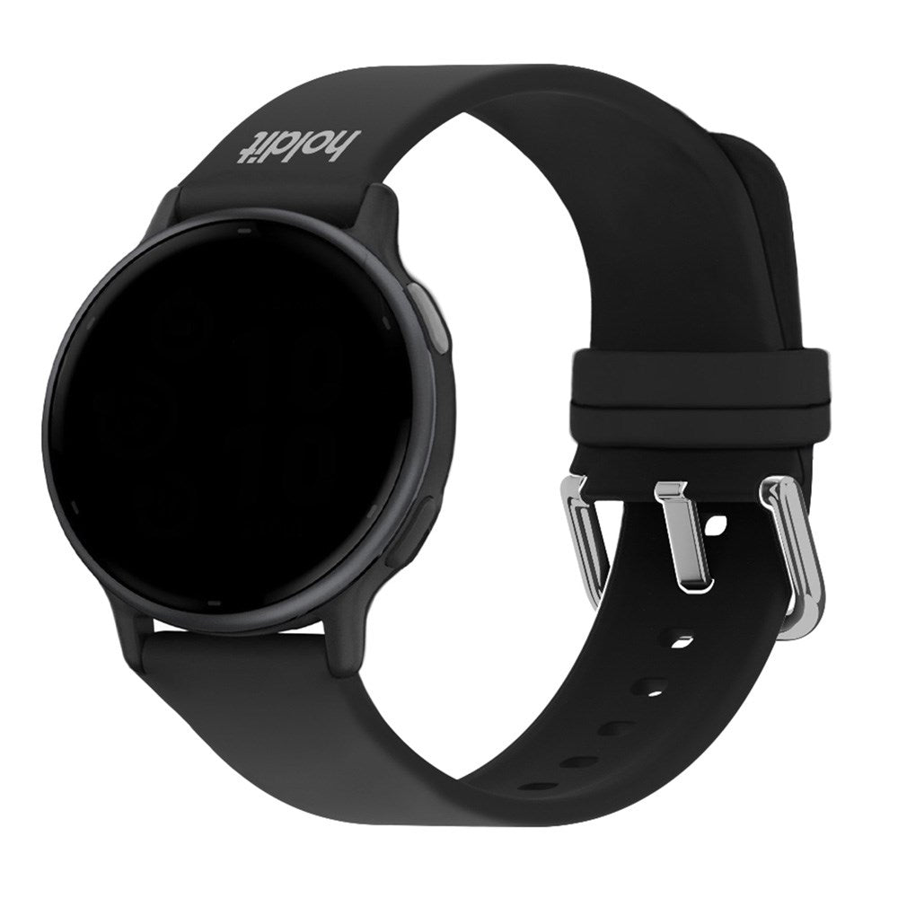 Universal Holdit Silicone Watch Strap with Metal Buckle (20mm) - Black