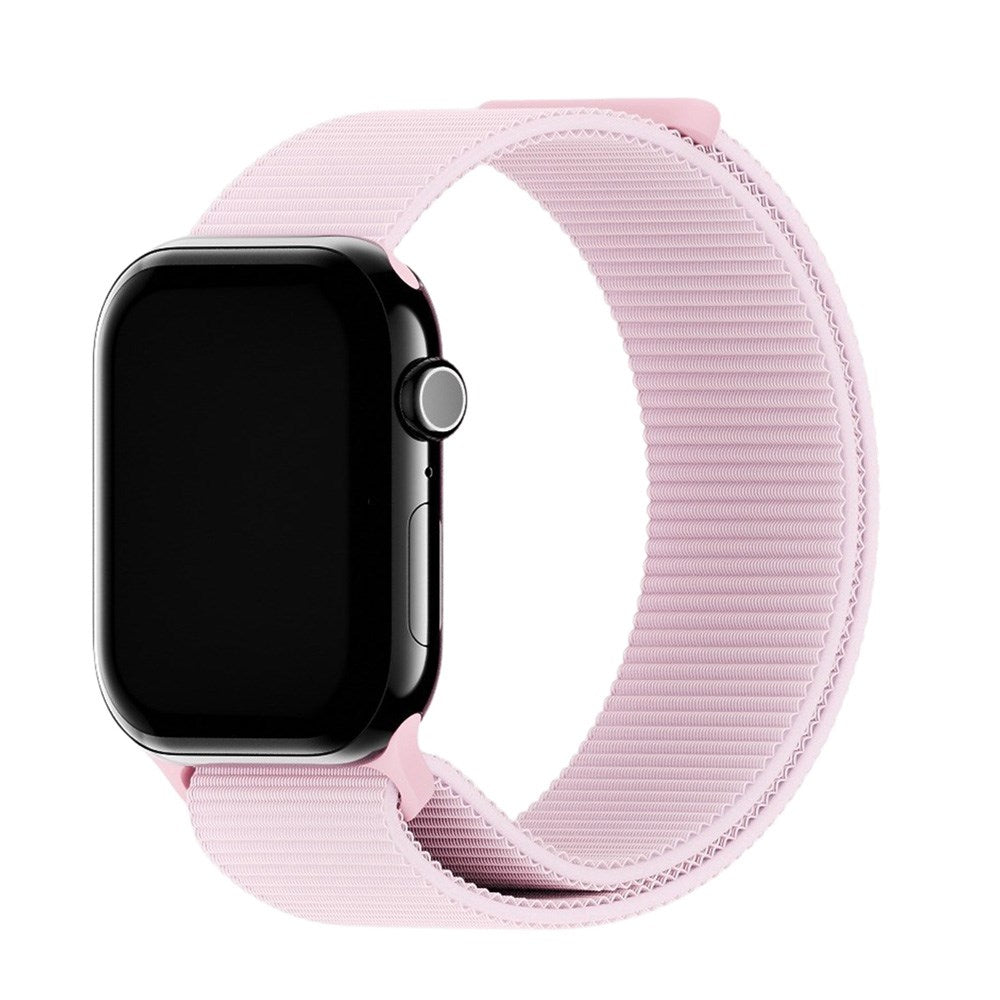 Apple Watch (38/40/SE/41/42mm) Holdit Nylon Watch Strap with Velcro Closure - Pink