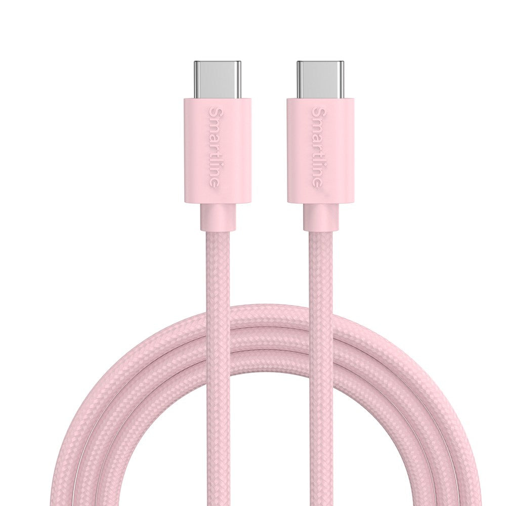 Smartline (60W) USB-C to USB-C Braidy Cable 2m - Pink