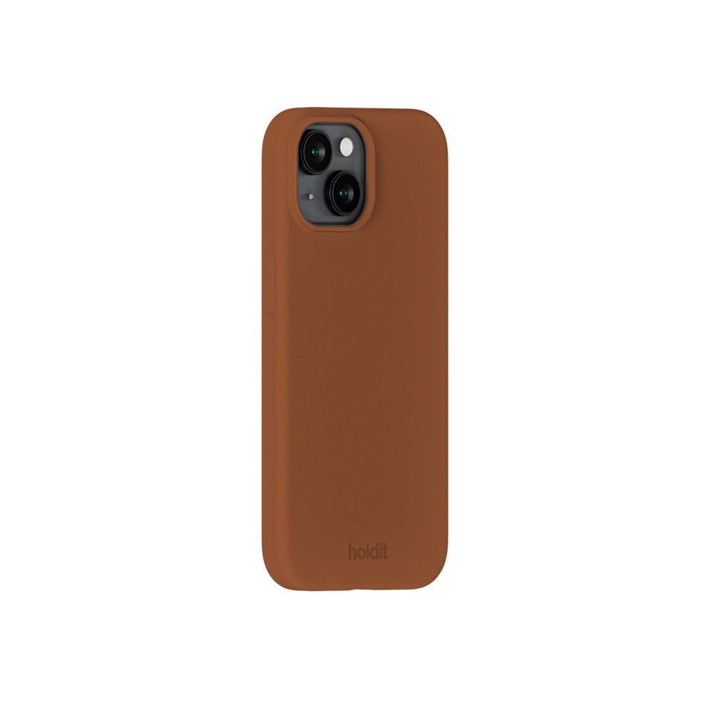 Holdit iPhone 15 Soft Touch Silikone Case - Almond Brown