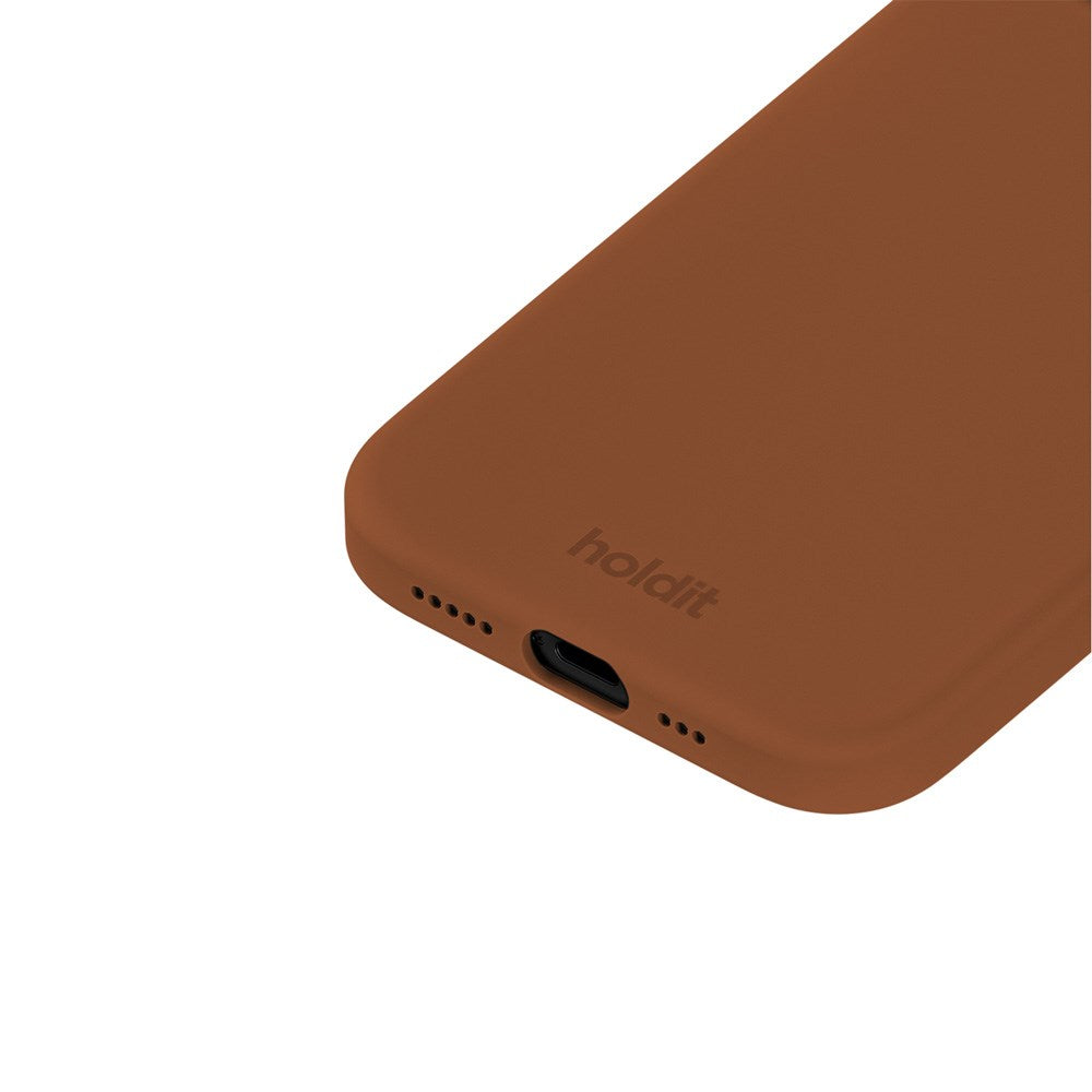 Holdit iPhone 15 Soft Touch Silikone Case - Almond Brown