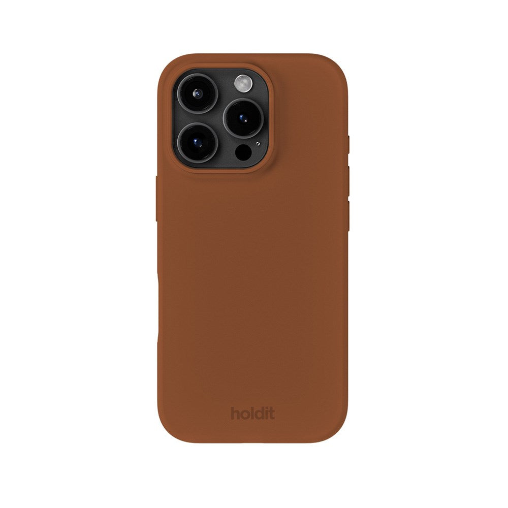Holdit iPhone 16 Pro Soft Touch Silikone Case - Almond Brown